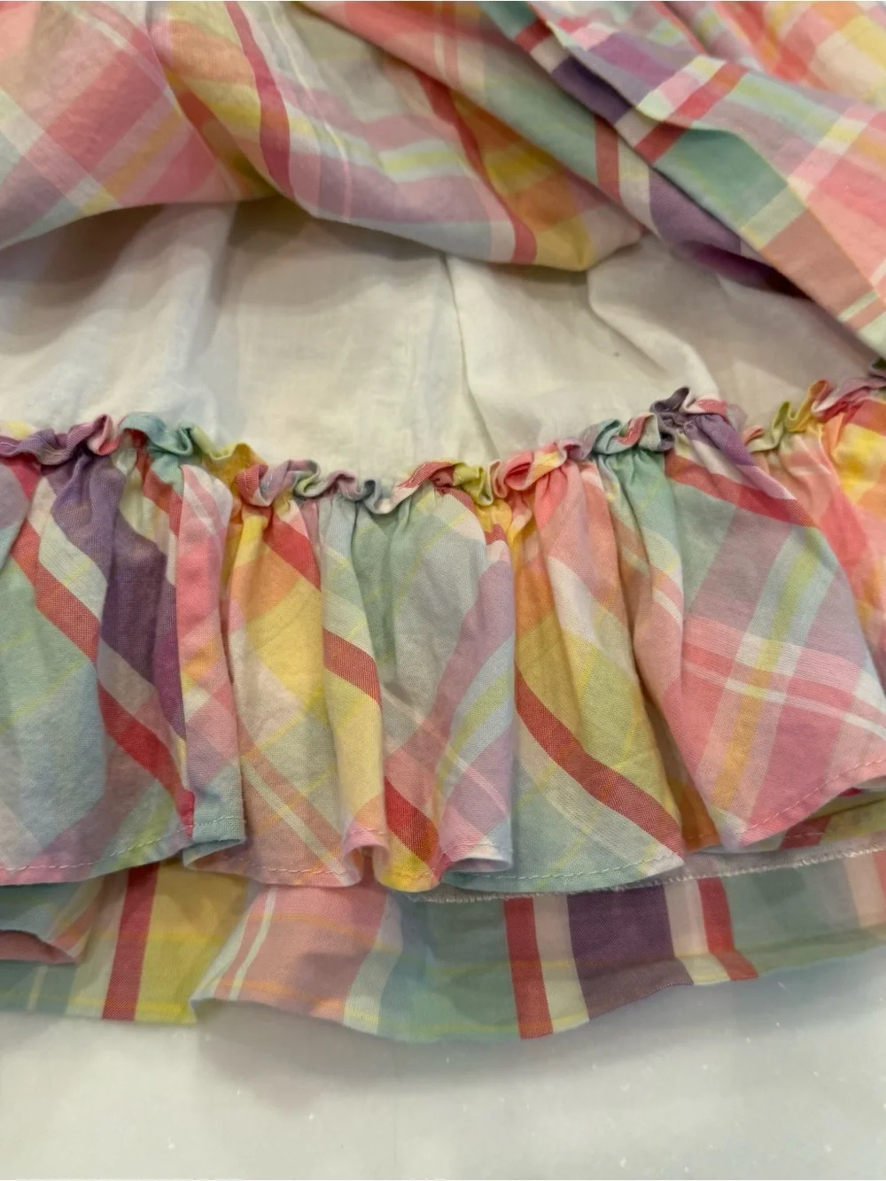 Polo Ralph Lauren Girls Cotton Plaid Shirt dress Multi Color Sz 4 NWT